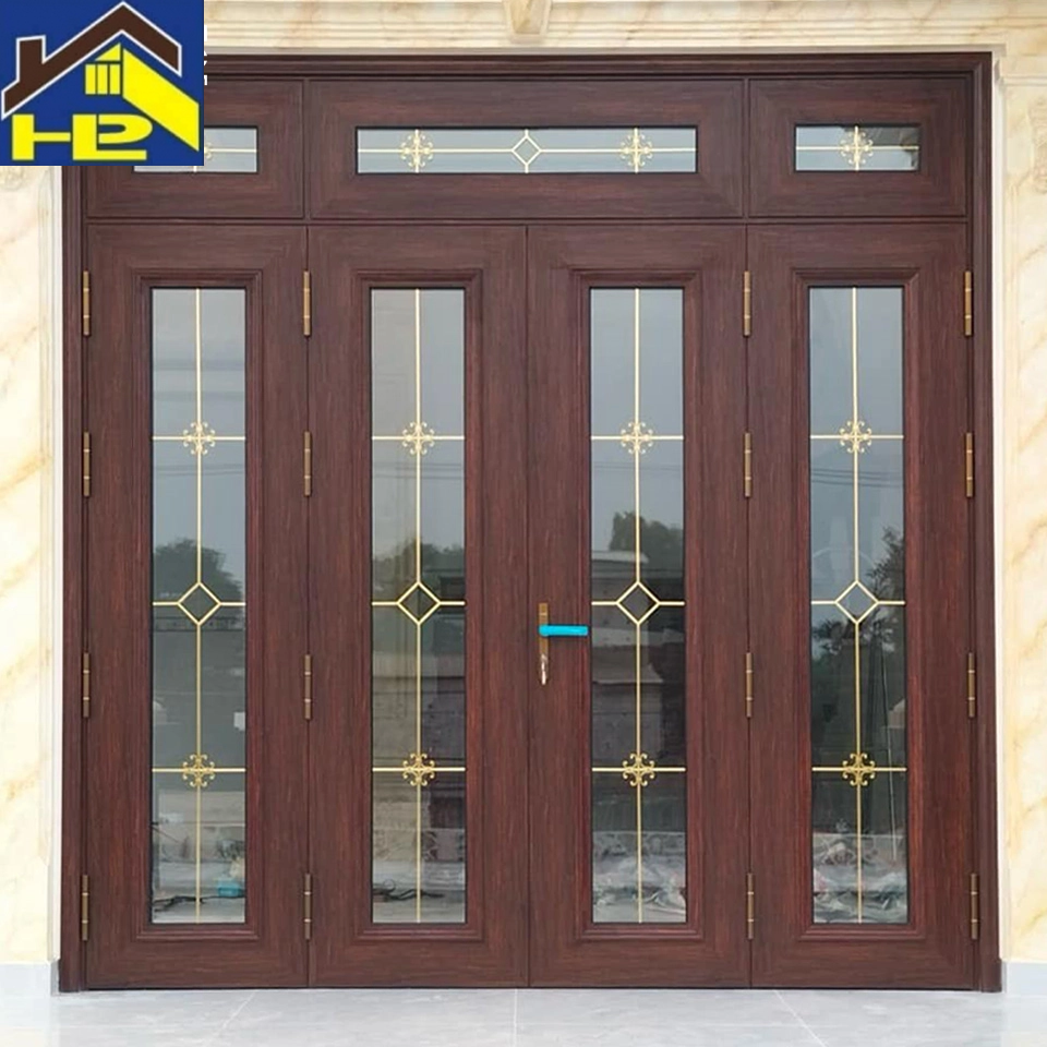 cảnh chi tiết khung nhôm bản 160mm và kính cường lực 8mm trên bộ cửa full tường.
